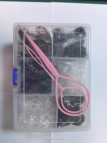 Funtopia 2500 Pcs Small Hair Ties, Mini Rubber Hair Bands with Organizer Box, Hair Elastics for Women Girls Kids Toddlers Braiding and Daily Hairstyles (Clear, Black, Brown) thumbnail 9