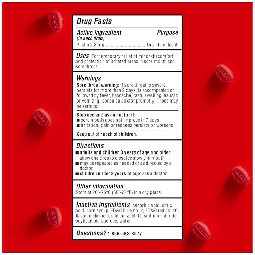 Luden's Sore Throat Relief Lozenges for Minor Everyday Irritation & Dry Mouth, Wild Cherry Flavored Drops, 90 Count thumbnail 6