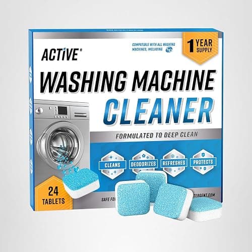 Washing Machine Cleaner Descaler 24 Pack - Deep Cleaning Tablets For HE Front Loader & Top Load Washer, Septic Safe Eco-Friendly Deodorizer, Clean Inside Drum and Laundry Tub Seal - 12 Month Supply thumbnail 6