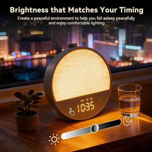 Vivilumens Sunrise Alarm Clock, Gentle Wake-Up Light & Sound Machine, Dual Alarms for Heavy Sleepers Adults, Natural Sounds, RGB Mood Light, Dimmable Bedside Night Lamp Ideal for Bedroom & Gifts thumbnail 7