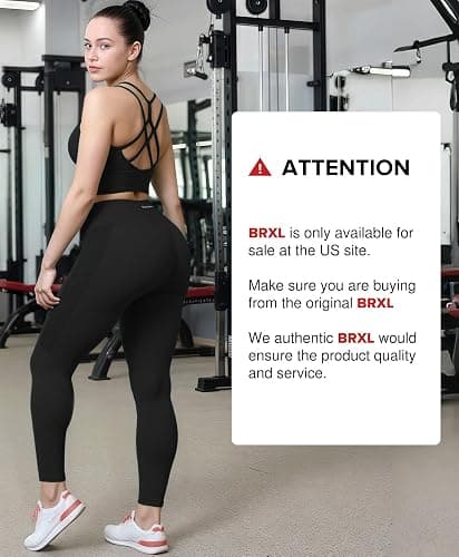 BRXL Butt Lifting No Front Seam Workout Leggings for Women Tummy Control High Waist Seamless Gym Yoga Running Leggings thumbnail 2