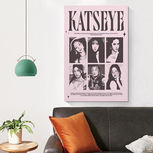 KATSEYE Merch Wall Art Poster Scroll Canvas Painting Picture Living Room Decor Home Framed/Unframed 12x18inch(30x45cm) thumbnail 4