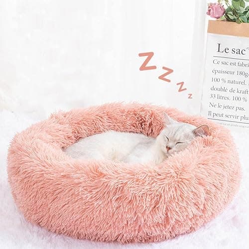 Nisrada Cat Beds for Indoor Cats,20 Inch Dog Bed for Small Melium Large Dogs, Washable-Round Pet Bed for Puppy and Kitten with Slip-Resistant Bottom thumbnail 6