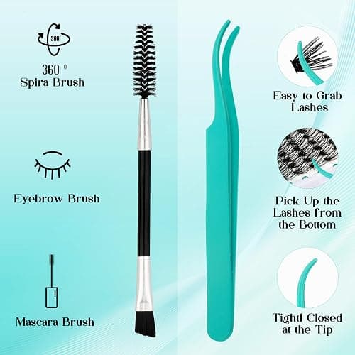 GEMERRY 80D Lash Extension Kit 30D/40D/60D/80D/100D/200D D Curl Lash Clusters Kit Lash Extension Kit DIY Eyelash Extensions Kit at Home Cluster Lashes Kit Beginners (80D,10-18mm) thumbnail 4