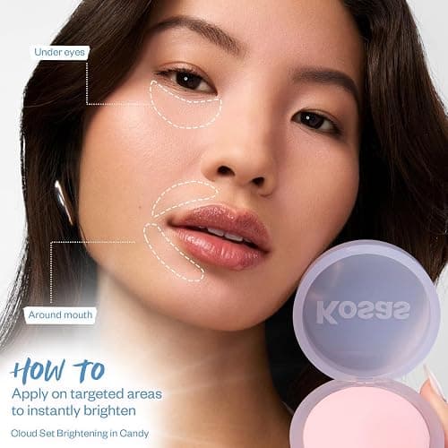 Kosas Cloud Set Face Brightening Powder - Pressed Brightening Powder, Smooths Shine Controll, Coverage for Dark Undereye & Uneven Skin - Lightweight Setting Powder - Candy (Sheer Brightening Pink) | Coverage for Dark Undereye, Coverage for Uneven Skin, Smooths Shine Controll thumbnail 7
