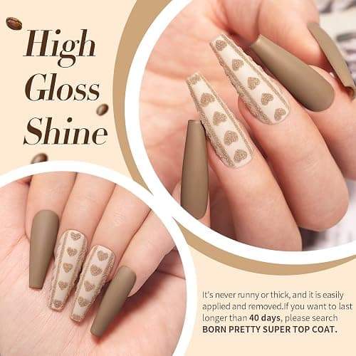Born Pretty Gel Nail Polish 6 Colos,Nude Brown Skin Tone,Roasted Chestnuts Chocolate Gel Polish Collection Neutral Beige Khaki Gel Polish Kit All Seasons Nail Art Manicure DIY for Home Salon thumbnail 4