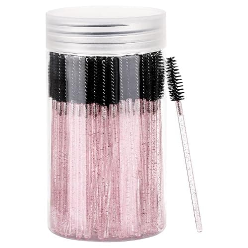 100 Pcs Disposable Mascara Wands - Black Pink - Image 1