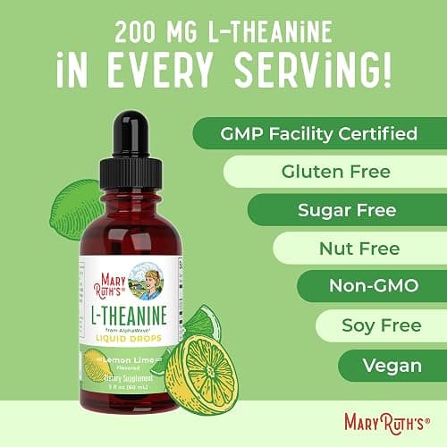 MaryRuth's L Theanine 200mg Liquid Drops for Adults & Kids, 30 Servings | Mood Support, Focus Supplement, Natural Sleep Support, Vegan, Non-GMO thumbnail 7