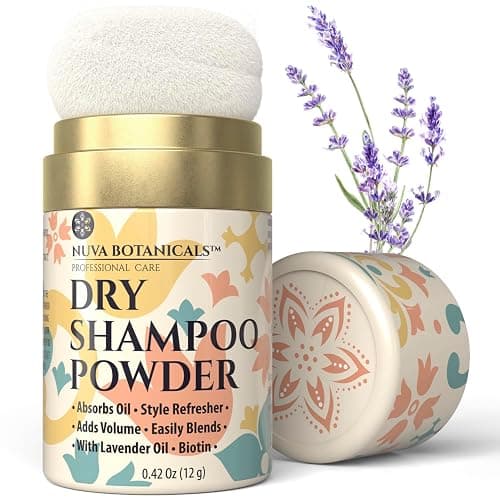 Nuva - Dry Shampoo Powder - Dry Shampoo for Women with Lavender Extract & Biotin - Voluminazing & Travel Size Shampoing Sec - 12 g - Image 1