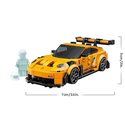 LEGO Speed Champions Porsche 911 GT3 RS Super Car Toy - Car Model Kit with a Driver Minifigure - Birthday Gift for 9+ Year Old Boys - 77239 thumbnail 3