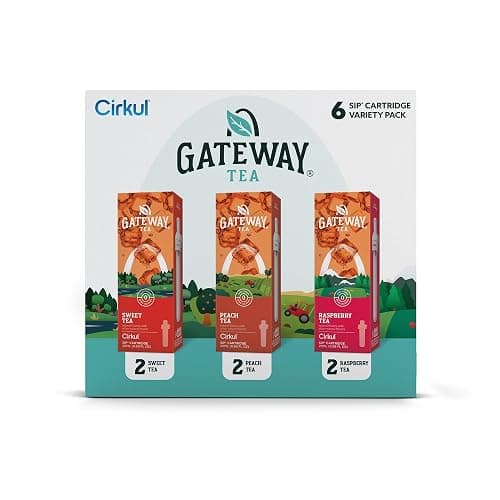 Cirkul Gateway Tea Caffeine Flavor Water Variety Pack, Makes 36 Drinks, No Sugar, Zero Calorie Drink Mix, (2 Sweet, 2 Peach, 2 Raspberry) thumbnail 9