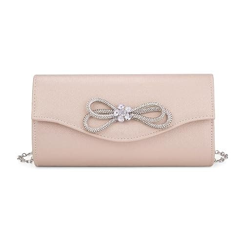Rhinestone Bow Clutch Purse