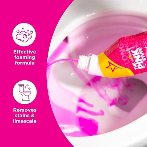 The Pink Stuff Miracle Toilet Cleaner, 750ml – Powerful Stain-Removing Gel for a Sparkling Clean Bowl – Eliminates Limescale, Tough Stains & Odors with Fresh Rhubarb Scent thumbnail 5