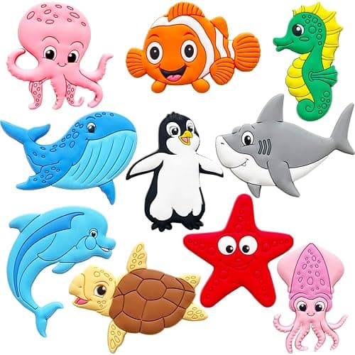 Toddler Fridge Magnets for Kids - Kid Refrigerator Magnets for Toddlers - Ocean Animal Magnets for Fridge - Toddler Magnets for Refrigerator - Big Magnetic Animals - Educational Magnet for Whiteboard - Image 1
