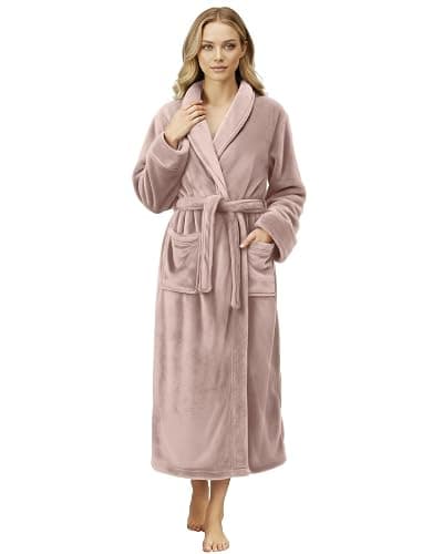 NY Threads Premium Womens Robe, Plush Fleece Long Bath Robe for Women, Fluffy Soft Women's Bathrobe - Image 1