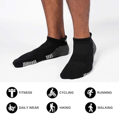 Lapulas Athletic Running Ankle Socks, Low Cut Cushioned Anti-Blister Tab Sports Socks Men Women 6Pairs thumbnail 2