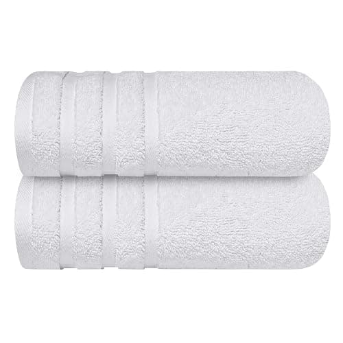 Infinitee Xclusives 100% Cotton Luxury Bath Towels Set of 2 (27x54 Inches), Soft, Absorbent, Quick Dry, Perfect Towels for Bathroom, Gym, Spa & Hotel |Brilliant White| - Bath Towels - 2 pack - Brilliant White thumbnail 9