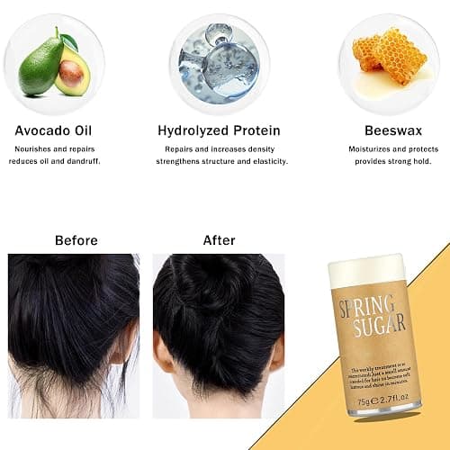 SPRINGSUGAR Slick Back Hair Brush & Hair Wax Stick Set for Slick Back – Boar Bristle Brush for Sleek, Control, Flyaways & Baby Hairs – Wax Stick for Women Sectioning & Parting thumbnail 6