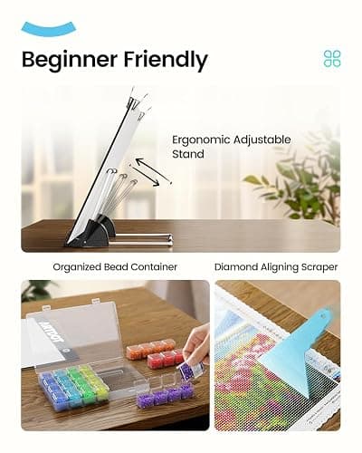 ARTDOT A4 LED Light Pad for Diamond Painting Kits for Adults, USB Powered Adjustable Brightness Diamond Art Light Board with Accessories thumbnail 7