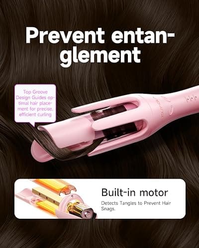 TSUYAGLA Automatic Curling Iron,1 1/4 Hair Curler with 3 Temperatures, 10S Fast Heating, 2-Way Rotation, 30 Min Auto Shut-Off, 500 Million Ionic, Anti-Scald-Tangle for Long Hair thumbnail 8