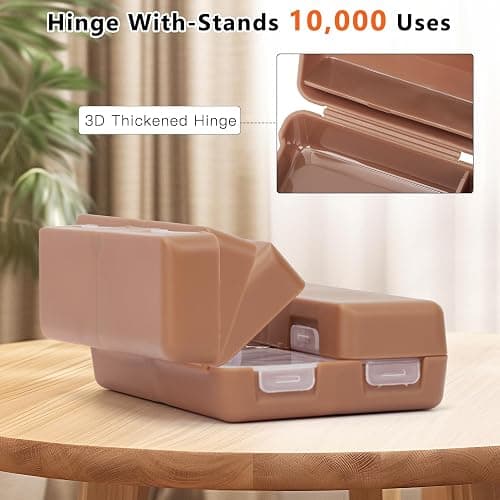FYY Daily Pill Organizer, 7 Compartments Portable Travel Pill Case, [Folding Design] for Purse Pocket to Hold Vitamins,Cod Liver Oil,Supplements and Medication-Brown thumbnail 6