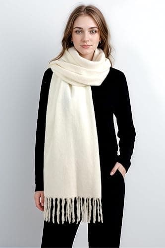 Achillea Warm Cashmere-Feel Winter Scarf – Thick Pashmina Shawl Wrap for Cold Weather thumbnail 6