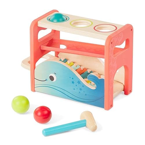 B. toys – Xylo – Pound Whale – Musical Instrument – Wooden Hammer & Balls – Developmental Toy for Toddlers – 1 Year + - Image 1