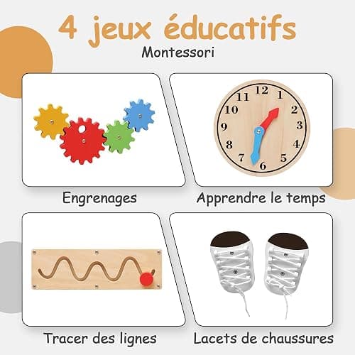 Tour d'apprentissage Montessori 4 en 1 Olvy Kids - Échelle en Bois - Tabouret escabeau à 4 marches - Tour de Cuisine pour Enfants - Tour d'apprentissage Debout pour Enfants à partir de 1 an thumbnail 3