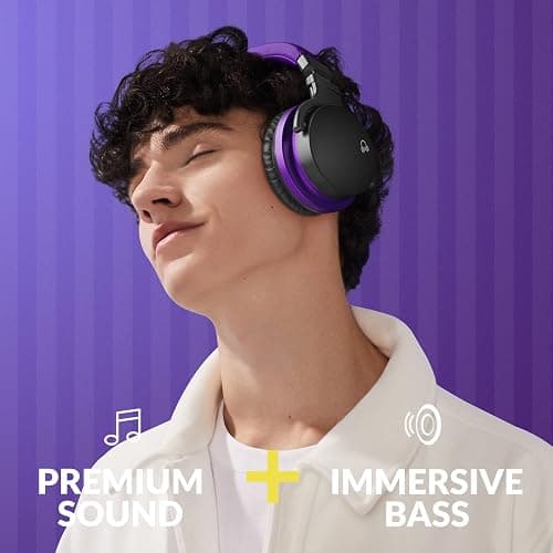 Million Sold Classic E7 Active Noise Cancelling Headphones with Upgraded HD Sound, Wireless Bluetooth Headphones Over The Ear Unequaled Comfort, Vivid Deep Bass, for Home Office Travel Birthday Gift thumbnail 3