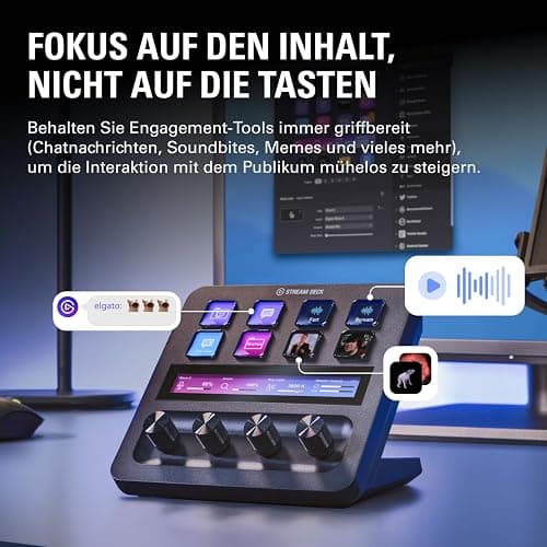 Elgato Stream Deck +, Audiomixer und Studio-Controller | LCD-Tasten, Regler und Touch-Leiste, Multiaktionen, Smart-Profile, Wave-Link-Mixing, Mac und PC thumbnail 6