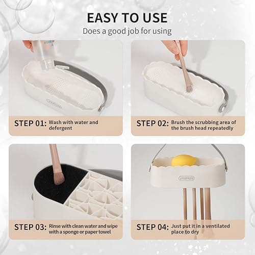 DUcare Makeup Brush Cleaner Shampoo Soap Solid Brush Cleaning Mat Removes Cosmetic Color Brush Cleaner Pad for Cleaning Makeup Sponges Brushes thumbnail 5