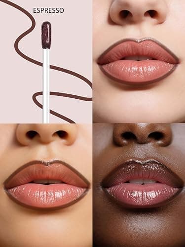 QCMME Lip Stain Peel Off Lip Liner Stain with Tweezer, Long Lasting Matte Lip Tint Tattoo, Highly Pigmented Color Lip Makeup, Waterproof Lipstick, Transfer-proof Lipstain for Women, Espresso thumbnail 2