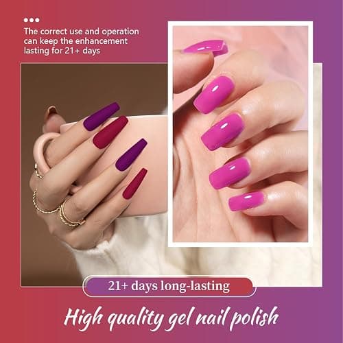 JODSONE Gel Nail Polish Kit with U V Light 32 Colors Gel Polish Set Soak Off Nail Kit Nail Art Salon or Home DIY Manicure Tools Gifts for Women thumbnail 4