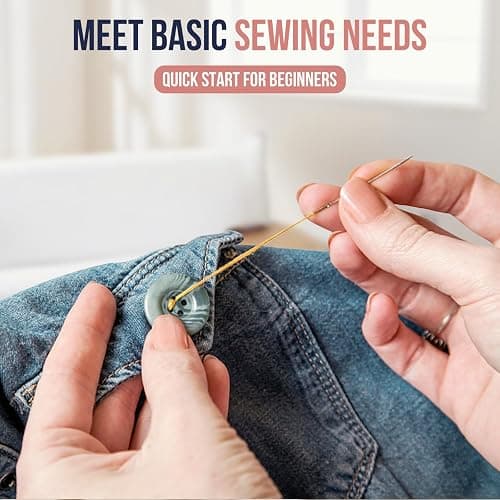 Coquimbo Sewing Kit Mini, Dorm Room Essentials, Portable Needle and Thread Kit with Scissors, Tape Measure, Thimble & Sewing Needles for Adults, College Students, Travel, Emergency Repair (Black, S) thumbnail 3