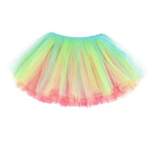 Tutu for Women Adults 5 Layered Tutus Skirts Fluffy Cute Tulle Tutu Skirts Halloween Christmas 80s Outfit for Women thumbnail 3