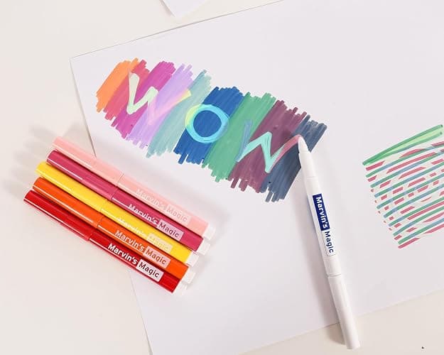 Marvin's Magic - Original x 25 Amazing Marker Pens - Color Changing Magic Pen Art - Create 3D Lettering or Write Secret Messages - Includes 25 Colour Changing Pens thumbnail 2