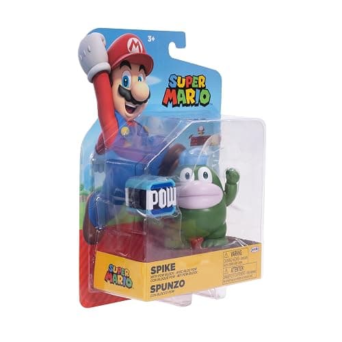 Nintendo Super Mario 4-Inch Spike Poseable Figure with Pow Block Accessory. Ages 3+ (Officially licensed) thumbnail 8