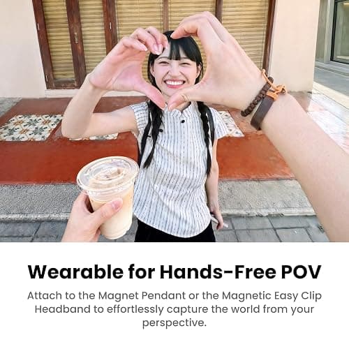 Insta360 GO Ultra × Hello Kitty Edition - Small 4K Vlogging Camera, 53g Ultralight Hands-Free POV Cam, 1/1.28"" Sensor, 200 Min Battery Life, Magnetic Wearable Action Camera for Creative Flexibility thumbnail 5