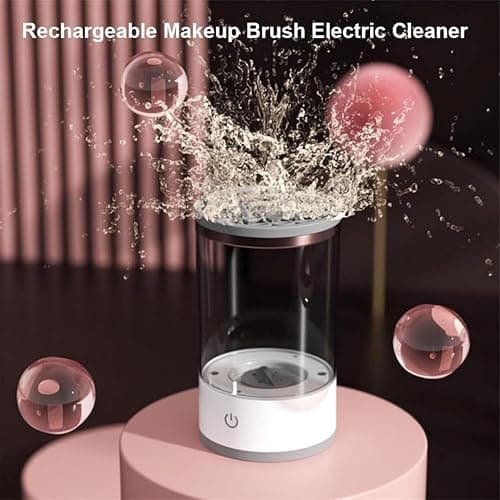 Beauty Swirl Cosmetic Brush Cleaner, Makeup Brush Cleaner, The Cozy Luna Brush Cleaner, Electric Makeup Brush Cleaner Machine for Deep Cleaning All Size Makeup Brus (1PC Transparent) thumbnail 7