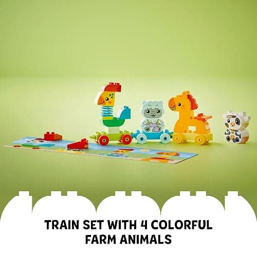 Tatum: LEGO DUPLO My First Animal Train Building Set and Horse Toy, Educational Toy for Toddlers Ages 1-3 with 4 Animal Figures, Creative Nature Toy Birthday Gift for Preschoolers, 10412 thumbnail 4