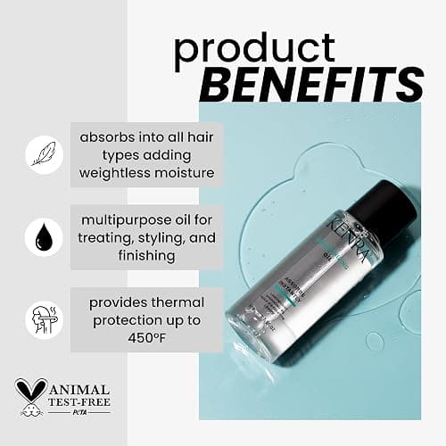 Kenra Moisturizing Oil | Lightweight Hydrating Oil | Absorbs Instantly | Multipurpose Oil For Treating, Styling, & Finishing | Provides Thermal Protection | All Hair Types thumbnail 3
