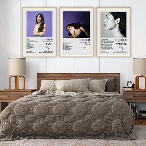 JINOS Olivia Poster Rodrigo A Set of 3 Canvas Album Posters Decorative Painting Canvas Wall Posters Bedroom Decor Posters08x12inch(20x30cm)-3pcs - 08x12inch(20x30cm)-3pcs - style-8 thumbnail 5