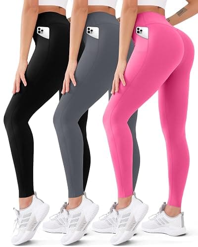 3 Pack High Waisted Leggings for Women Butt Lift Tummy Control Yoga Pants Non See-Through Workout Running Pants… - Image 1