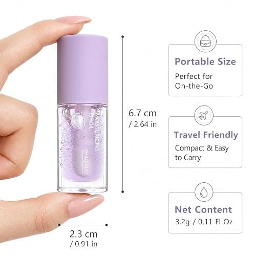 Thalessiel Aura 4 Pcs Flavor Lip Oil Set Clear Moisturizing Lip Gloss | Hydrating Long-Wear Waterproof No-Sticky Moisturizing Lip Balm for Dry Lips Smooth Texture thumbnail 9