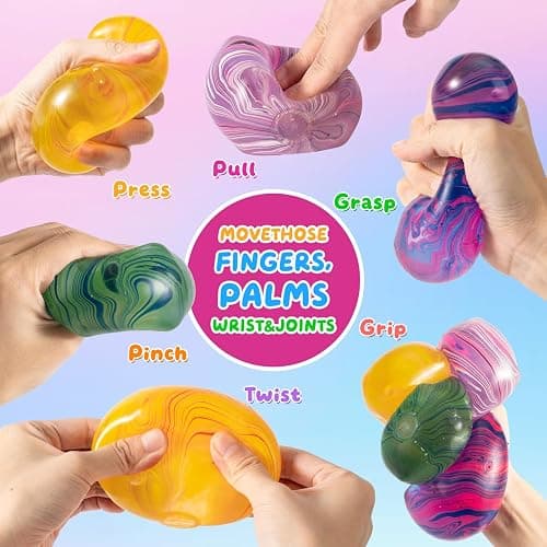 Fidget Toys Squishy Stress Cube, Stress Balls for Adults Kids Squishies Anxiety Relief, Ice Cube Squishy Sensory Toys for Kids with Autism, Fidgets for Classroom Prizes Party Favors Toys (Pink) thumbnail 4