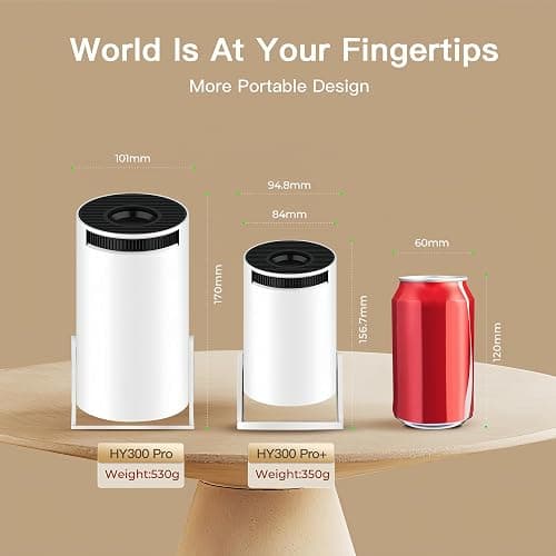 [Built-in Apps & 2026 Upgraded] WEMI Mini Portable Projector Mini Projecteur Portatif with WiFi 6 and Bluetooth 5.4 for Bedroom Smart Movie for iPhone Cell Phone Android OptiBarrel 500 thumbnail 9
