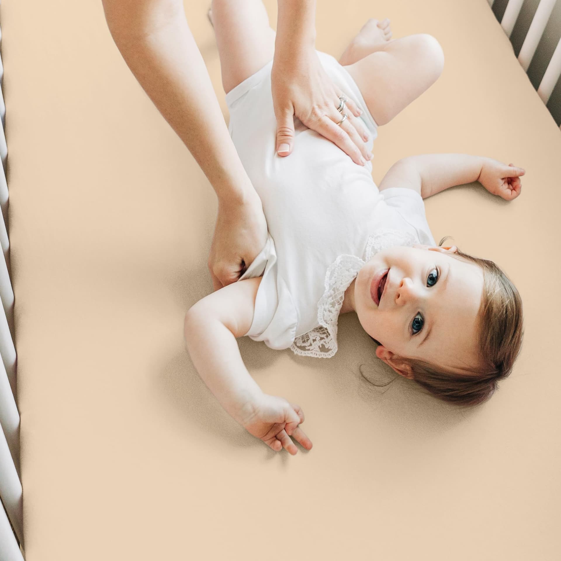 KeaBabies 2-Pack Bamboo Baby Cot Sheets for Boys, Girls - 130x70 Jersey Fitted Toddler Bed Sheets Neutral, Breathable Cot Mattress Cover for Standard Baby Bedding, Soft & Cozy (Rust) thumbnail 9