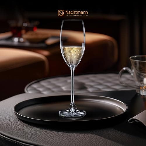 Nachtmann Vivendi 9 Oz Champagne Flutes (Set of 4) - Elegant Modern Stemmed Crystal Clear Glasses, Dishwasher Safe - Ideal for Weddings, Anniversaries - Sparkling Wine & Celebration Glassware thumbnail 3