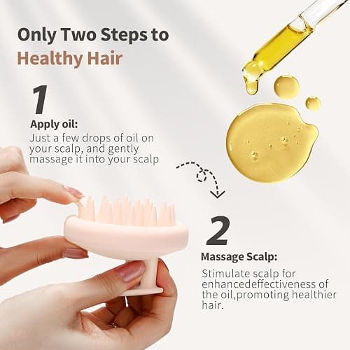 BEAUTLOHAS. One-Piece Silicone Scalp Massage Brush, Scrubber With Soft Massager for Hair Growth, Deep Cleansing Relaxation, Durable, Gentle on Scalp, Wet Dry Hair Massage Tool thumbnail 3