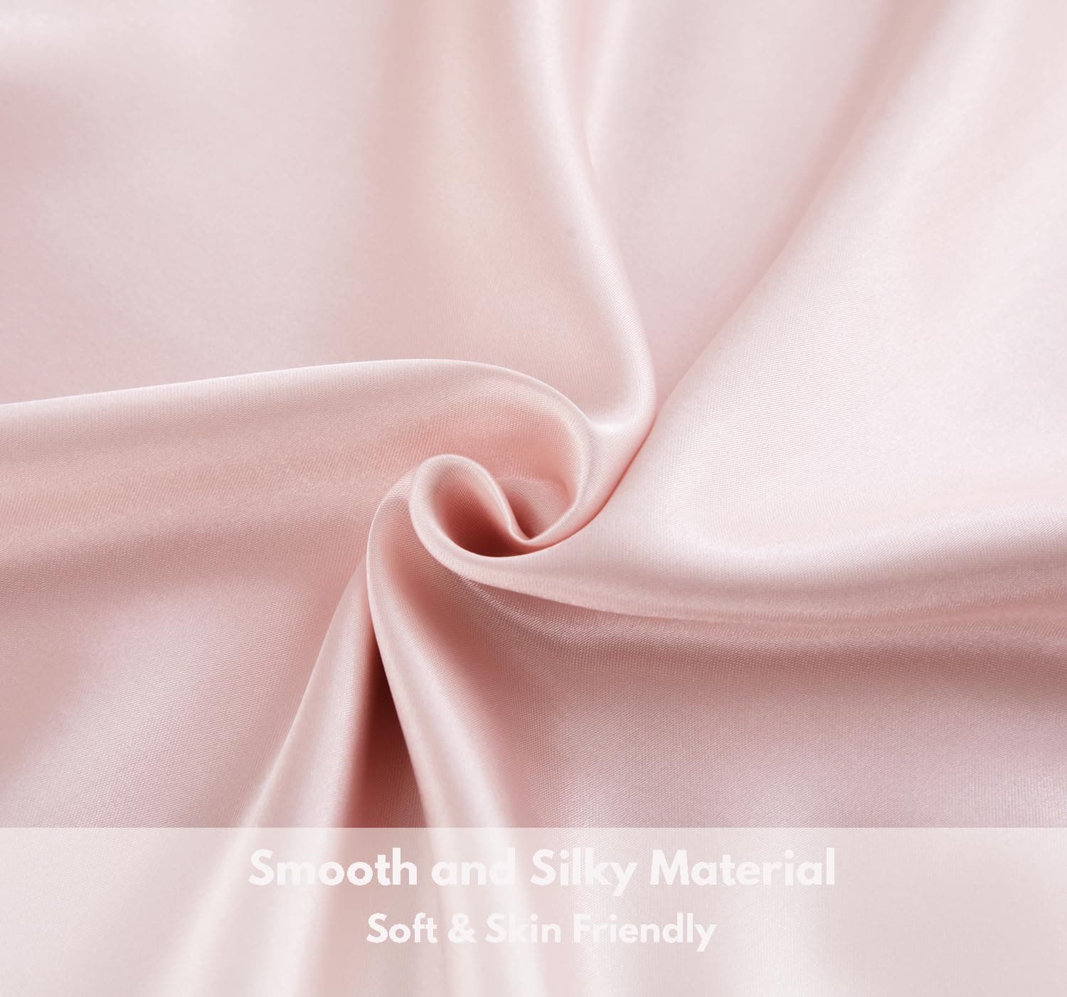 Satin Pillowcase, T Tersely 2 Pack 20"x 30" Silk Satin Pillowcases for Hair and Skin Queen Size Pillow Case with Envelope Closure (Cream) - Cream thumbnail 3
